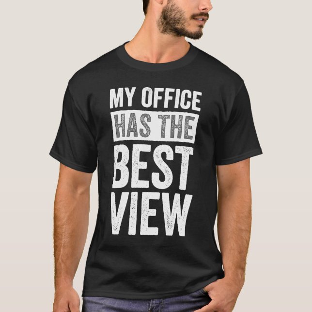 Flugbegleiter Pilot Mein Büro hat die beste Sicht T-Shirt (Vorderseite)