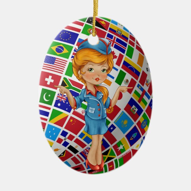 Flugbegleiter — SRF Keramik Ornament (Vorne)