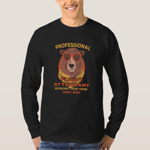 Flugbegleiter Stewardess Vater arbeitet von zu Hau T-Shirt