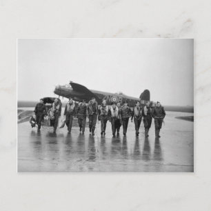 Flugbesatzung 106 Lancaster Bomber RAF Postkarte