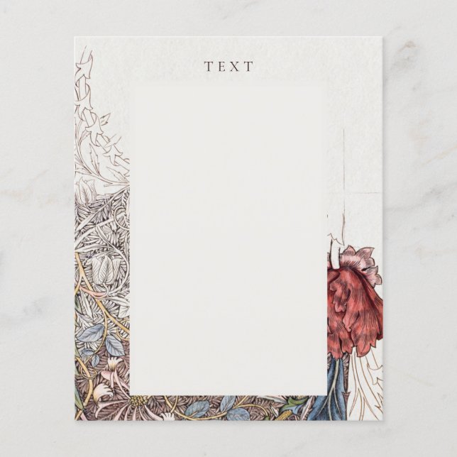 FLUGBLATT : WILLIAM MORRIS : HONEYSUCKLE + TULPE FLYER (Vorne)