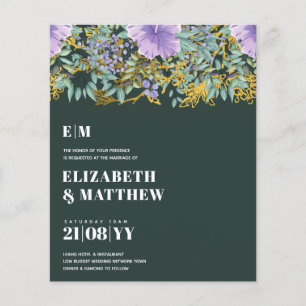 Flugblätter für Hochzeiten mit kleinem Budget Lila Flyer