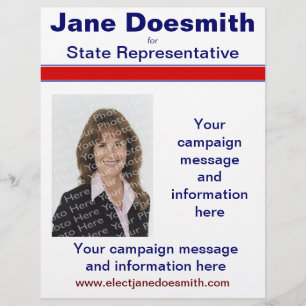 Flugblattvorlage für politische Wahlkampagne Flyer