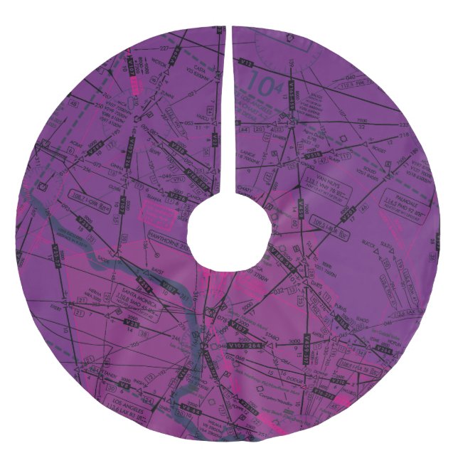 Flugdiagramm für niedrige Flughöhe Polyester Weihnachtsbaumdecke (Vorderseite)