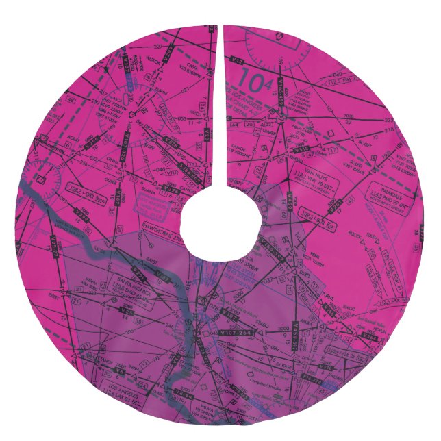 Flugdiagramm für niedrige Flughöhe Polyester Weihnachtsbaumdecke (Vorderseite)