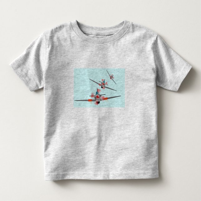 "Flugdogfight" T - Shirt von Kindern. (Vorderseite)