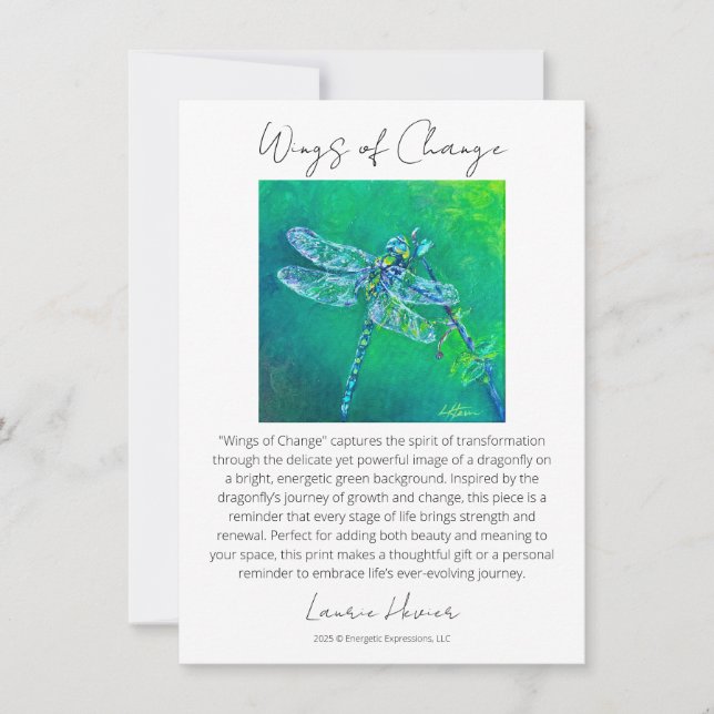 Flüge der "Change Story Card" Mitteilungskarte (Vorderseite)