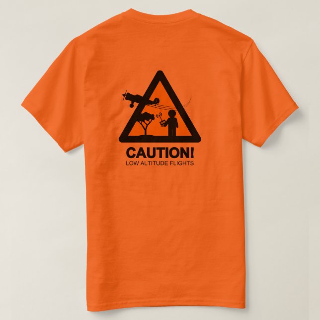 Flüge der niedrigen Höhe (hinter) T-Shirt (Design Rückseite)