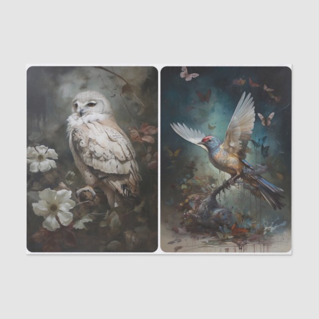 Flüge in der Abenddämmerung Seidenpapier (Vorderseite)