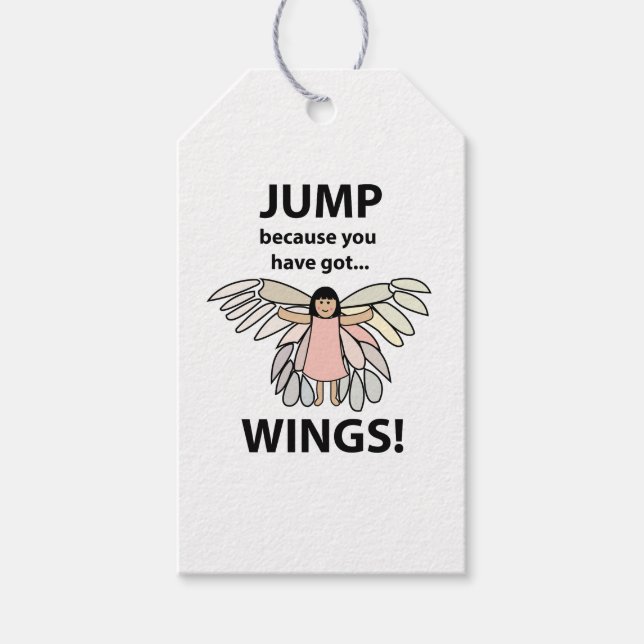 Flüge springen, weil du Got hast Geschenkanhänger (Vorderseite)