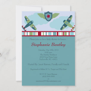 Flüge von Flügen mit 12x18 Flugzeug Einladung