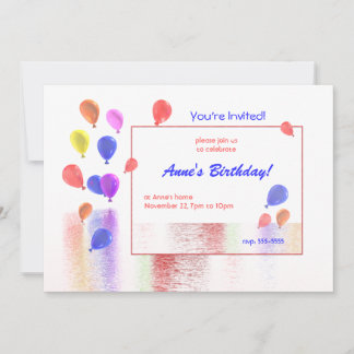 Flüge zum Geburtstag Einladung