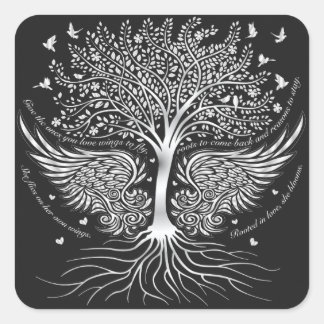 Flüge zum Set von 20 Aufklebern Quadratischer Aufkleber