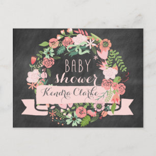 FLÜGEKIRCHE BABY SHOWER INVITATION EINLADUNGSPOSTKARTE