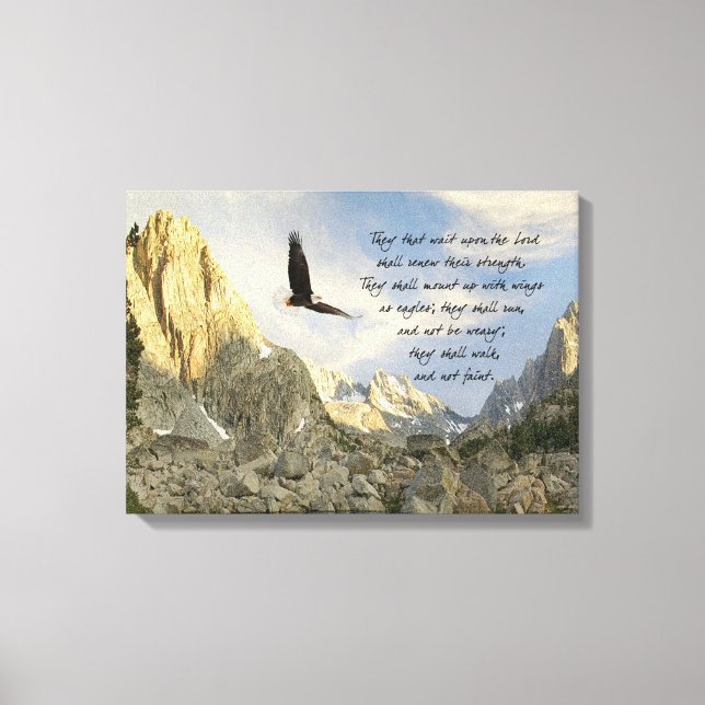 Flügel als Adler Isaiah 4o Leinwanddruck (Vorderseite)