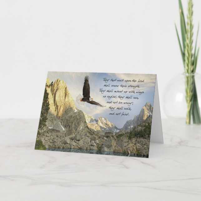 Flügel als Eagles Jesaja 4o: 31 Karte (Vorderseite)