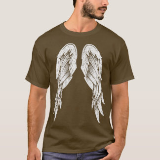 Flügel auf der Rückseite Angel Wings Back Print T-Shirt