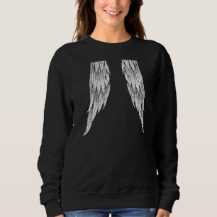 Flügel auf der Rückseite Engel Flügel Zurück Druck Sweatshirt