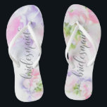 FLÜGEL CHIC WEDD PLATTERBSEN Bridesmaid Flip Flops<br><div class="desc">Bridesmaid Sandals,  um die Sammlung - Blumenchic Hochzeit Platterbsen in Rosa und Lavendel mit hübscher Kalligraphie und modernen Schriftart</div>