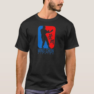 Flügel Chun Fighter (Rotblau) Ip Man Linage T-Shirt
