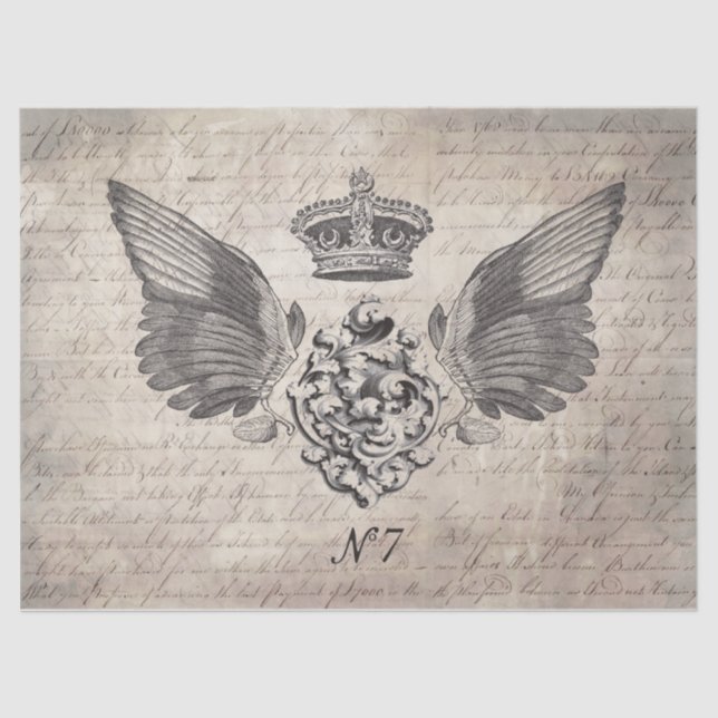 Flügel Decoupage Seidenpapier (Vorderseite)