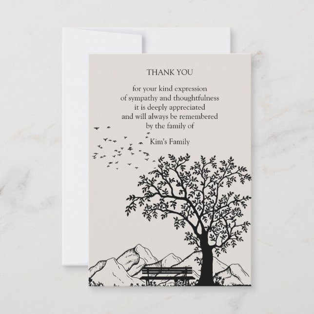 Flügel der Einsamkeit Dankeskarte (Vorderseite)