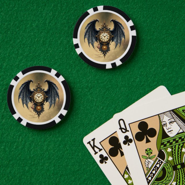 Flügel der Ewigkeit – Der zeitlose Wächter.  Pokerchips (Pokertisch (doppelt))