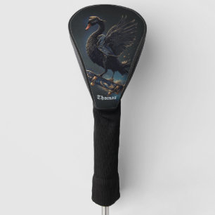 Flügel der Freiheit den schwarzen Schwan auf dem S Golf Headcover