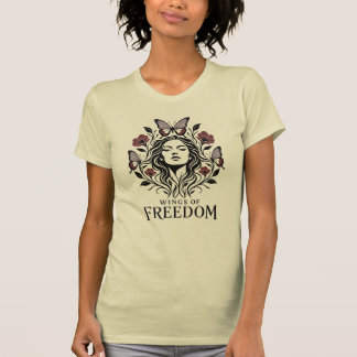 Flügel der Freiheit – Schmetterlingsfrau Floral Bo T-Shirt