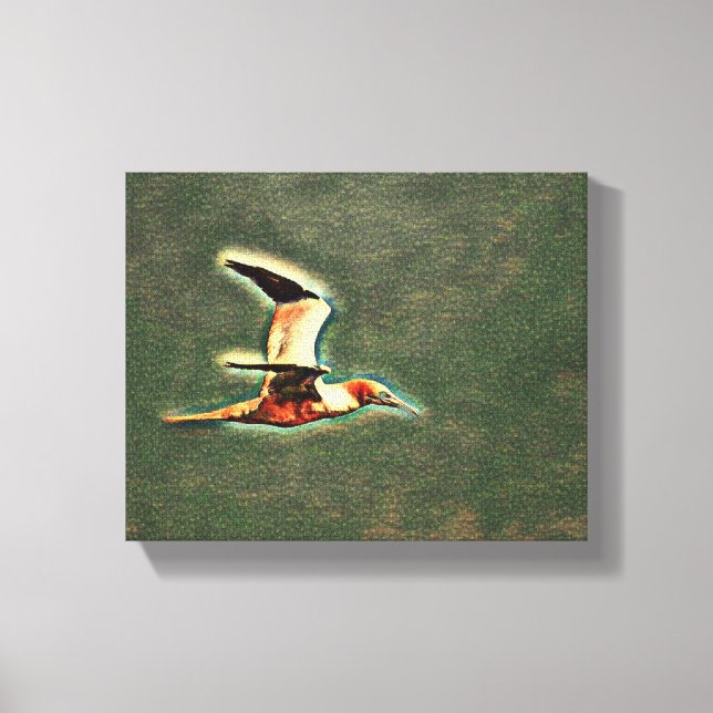 "Flügel der Harmonie: Vögel im offenen Himmel" Leinwanddruck (Vorderseite)