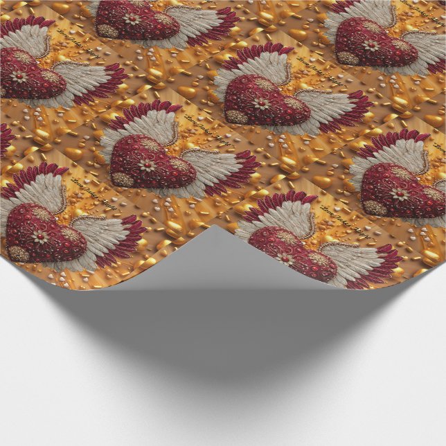 "Flügel der Liebe" Geschenkpapier (Ecke)