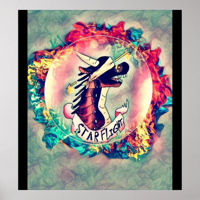 Flügel des Drachenfeuerstarrs Grafik Poster (Vorne)