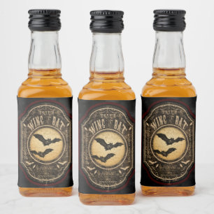 Flügel des gotischen Apothekers Halloween Alkoholflaschenetikett