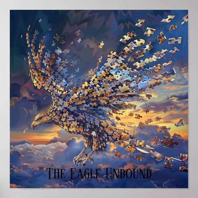 Flügel des Windenadlerpuzzles Poster (Vorne)