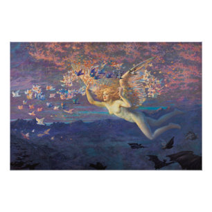 Flügel Edward Robert Hughes des Morgens CC1054 Poster