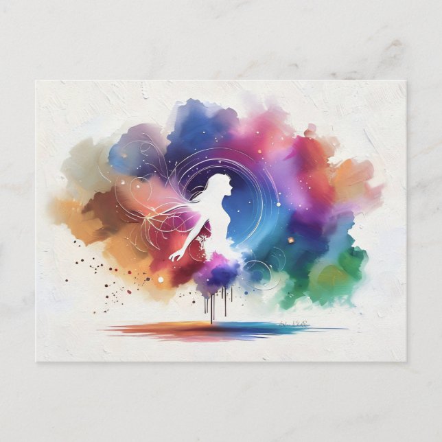 Flügel eines Regenbogens-Souls Postkarte (Vorderseite)