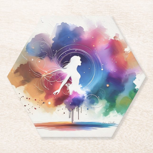 Flügel eines Regenbogens-Souls Untersetzer (Vorderseite)