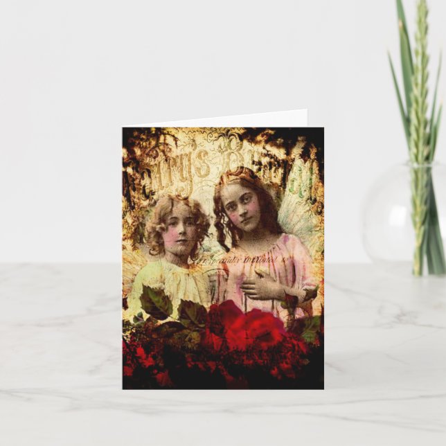 Flügel Feiertagskarte (Vorderseite)