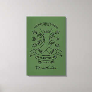 Flügel Frida Kahlos   zum zu fliegen Leinwanddruck