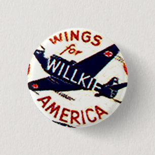 Flügel für Willkie - Button