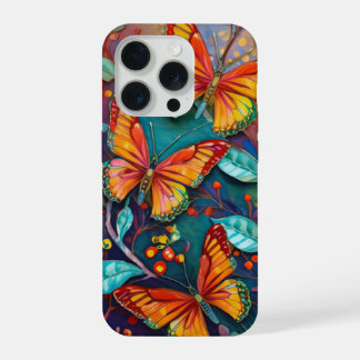 Flügel in Flammen, Spätsommer Schmetterlinge iPhone 15 Pro Hülle
