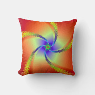 Flügel in Rot und Gelb Kissen