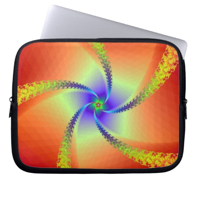 Flügel in Rot und Gelb Laptopschutzhülle (Vorderseite)