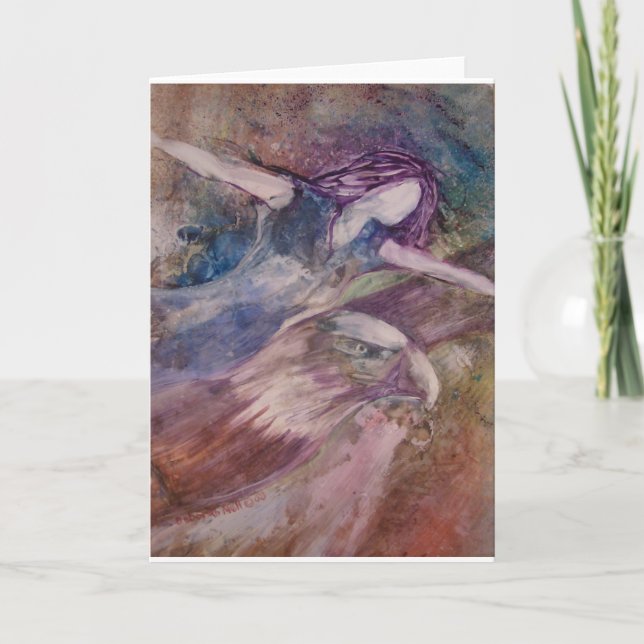 Flügel mögen Eagles-Gruß-Karte Karte (Vorderseite)