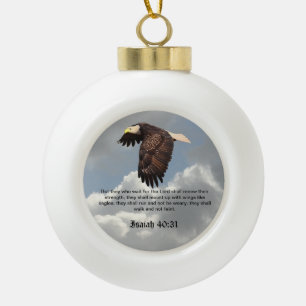 FLÜGEL MÖGEN EAGLES KERAMIK Kugel-Ornament