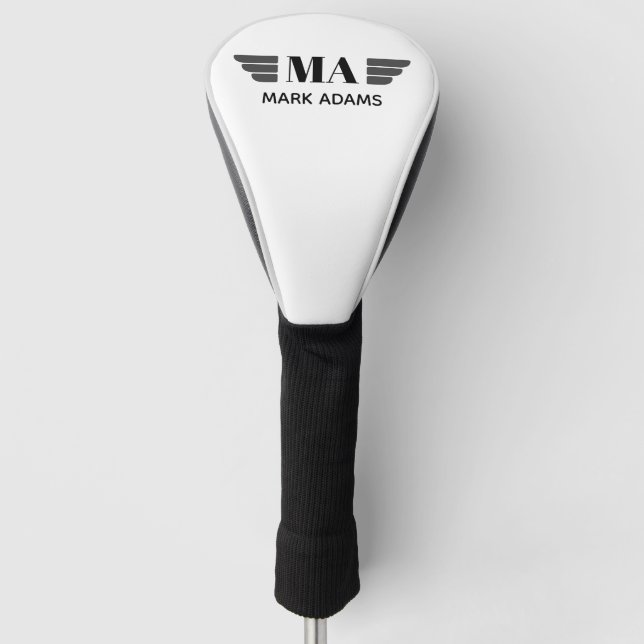Flügel Personalisiert Monogramm Golf Headcover (Vorderseite)