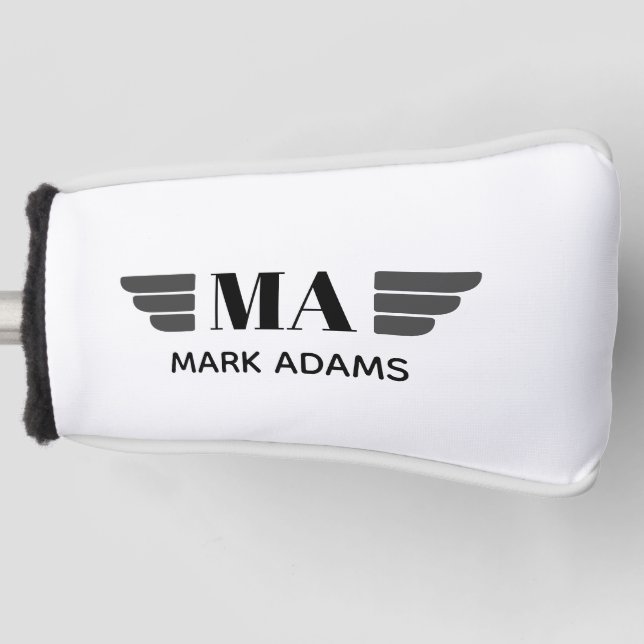 Flügel Personalisiert Monogramm Golf Headcover (Vorderseite)