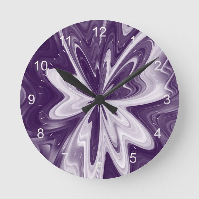 Flügel Runde Wanduhr (Vorderseite)
