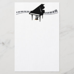 Flügel und Tastatur Briefpapier