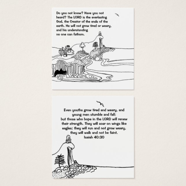 Flügel wie Adler Christliche Notecard (Vorne & Hinten)